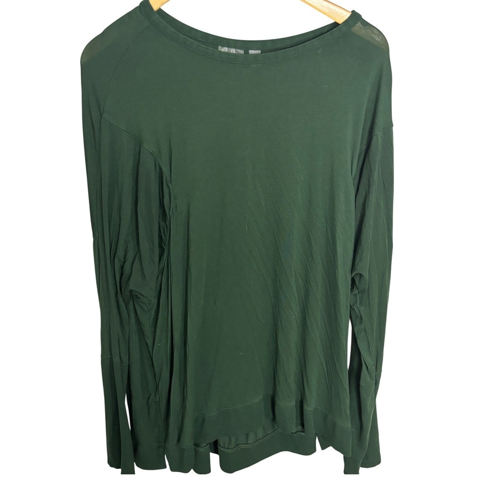 Zella Long Sleeve‎ Active Top Womens Large Green Excellent Relaxed Fit Jersey